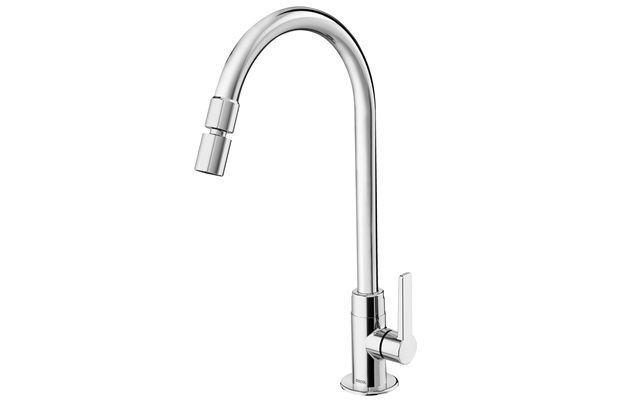 Torneira para Cozinha de Mesa Bica Alta Gali Cromada
