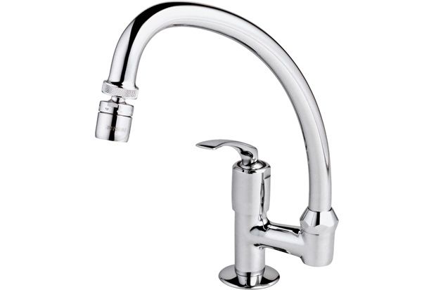 Torneira para Cozinha de Mesa Bica Alta Pratika Cromada