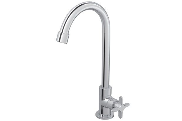 Torneira para Cozinha de Mesa Bica Móvel Flex Cromada