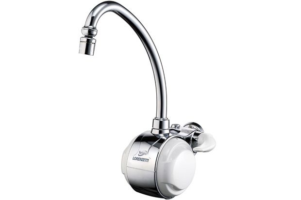 Torneira para Cozinha de Parede Elétrica 5500w 220v Versátil Branca E Cromada