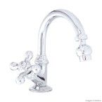 Torneira para lavatório Belle Epoque Floral bica móvel cromada Forusi