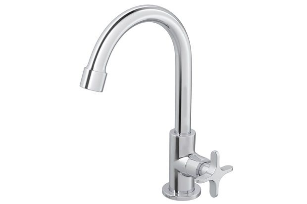 Torneira para Lavatório de Mesa Bica Alta Flex Cromada