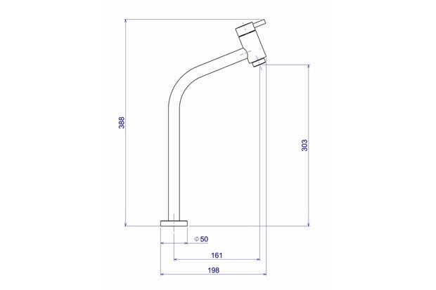 Torneira para Lavatório de Mesa Bica Alta Link