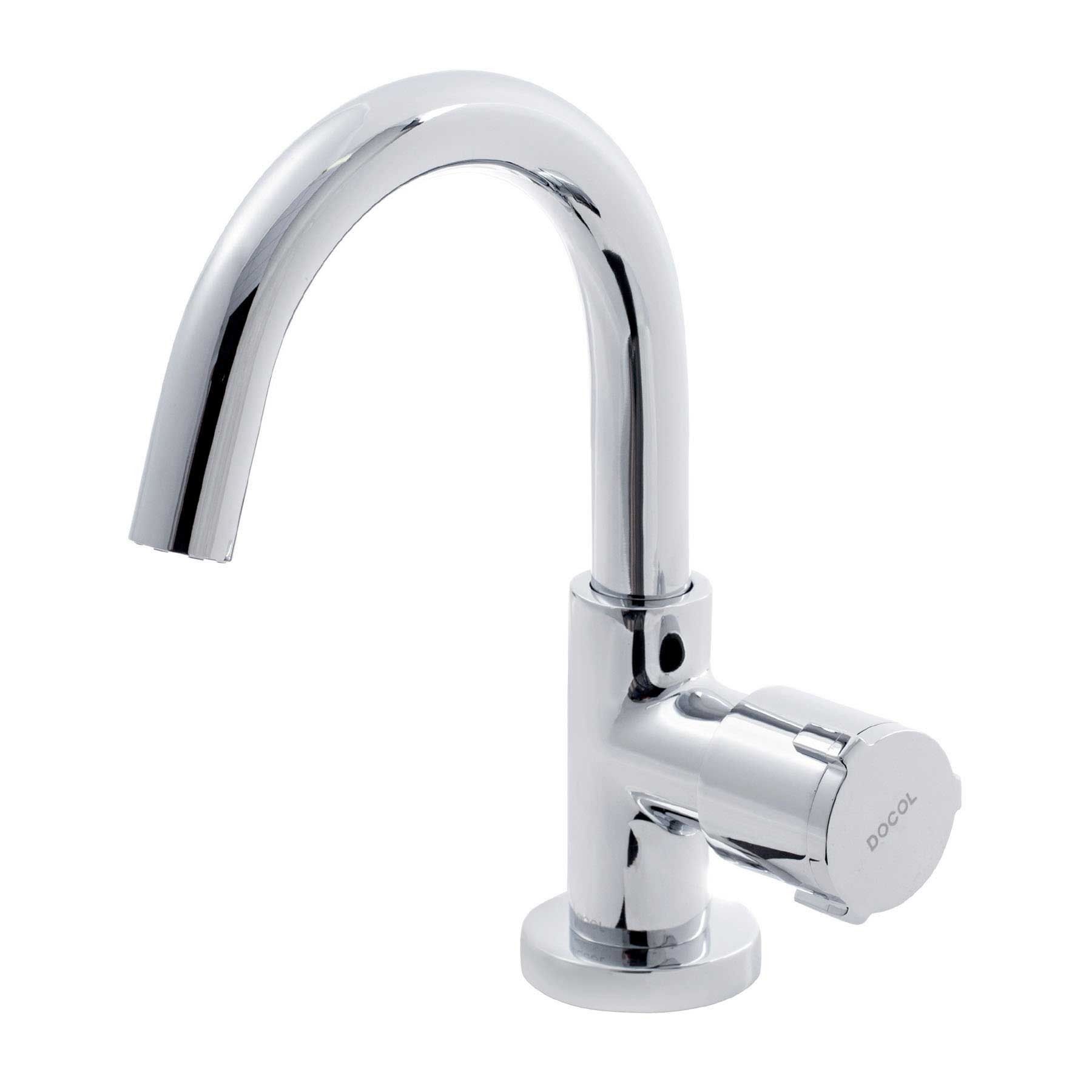 Torneira para Pia de Banheiro Bica Alta Cromado Riva Docol