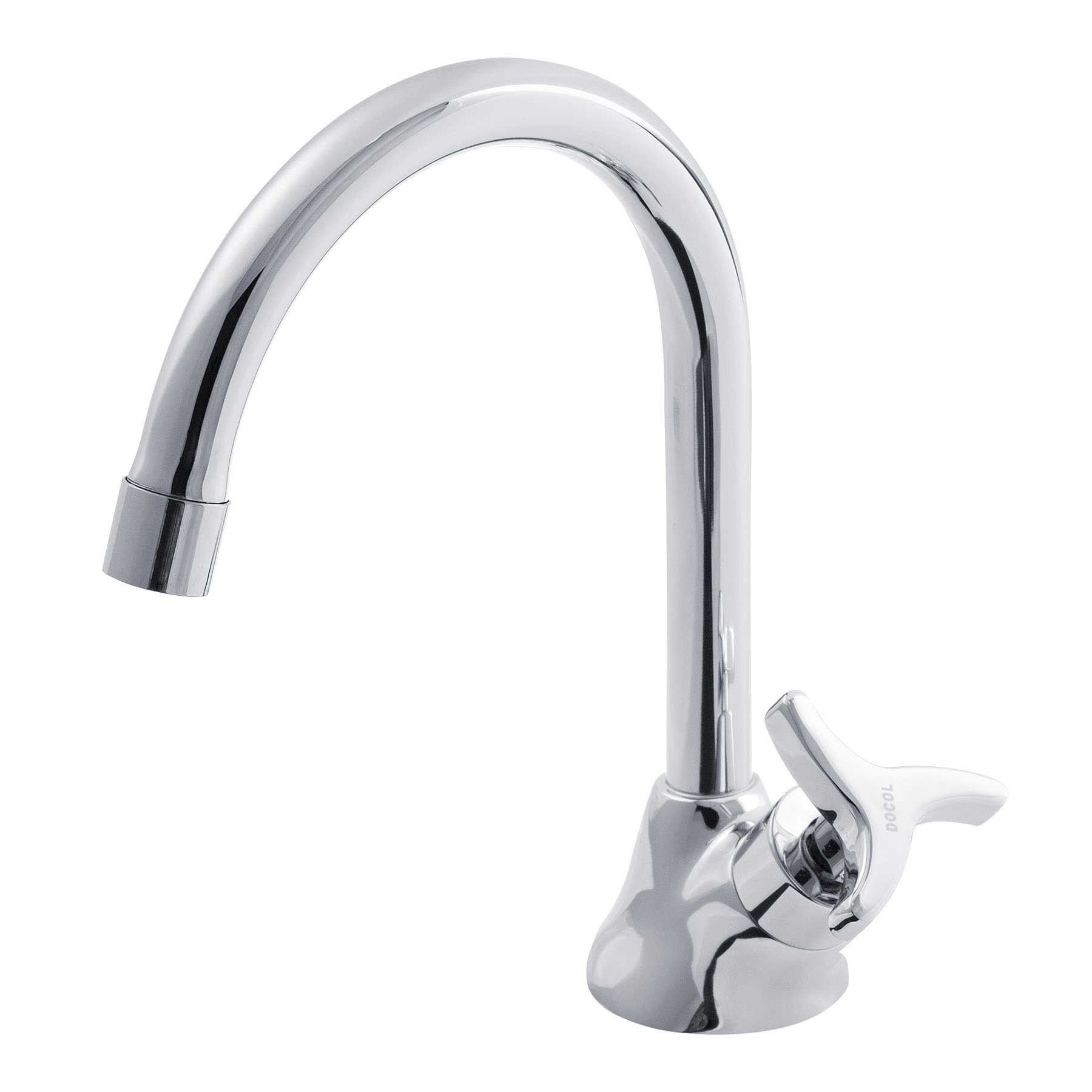 Torneira para Pia de Banheiro Bica Alta Cromado Trio Docol