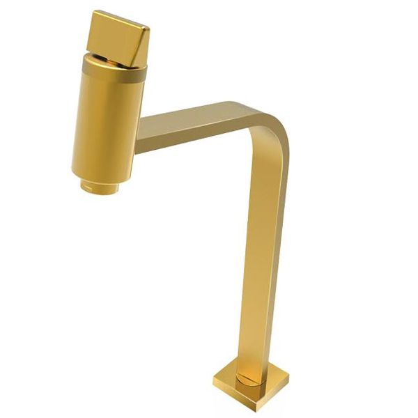 Torneira para Pia de Banheiro Bica Alta Dourado Prima Fani