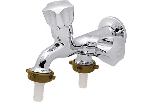 Torneira para Tanque E Máquina de Lavar de Parede Cromada Soft Click