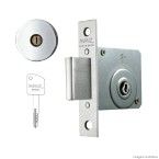 Trava de segurança redonda Tetra 141 R68 cromado com chave multiponto Papaiz