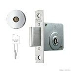 Trava de segurança redonda Tetra 142 R68 cromado chave com 4 voltas Papaiz