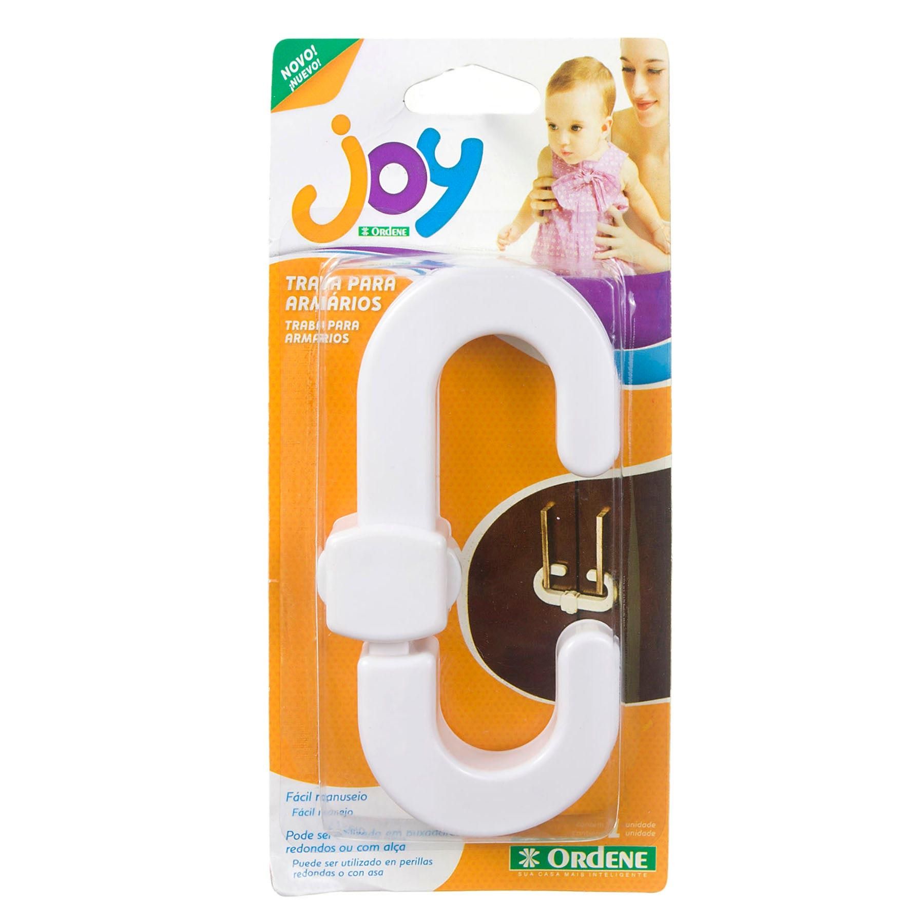 Trava para Armários Plástico 1,7x6,5cm Ordene