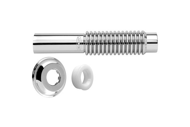 Tubo de Ligação Ajustável para Vaso Sanitário 240mm Cromado