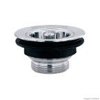 Válvula de escoamento para pia americana 3.1/2 x 1.1/2 cromada Forusi