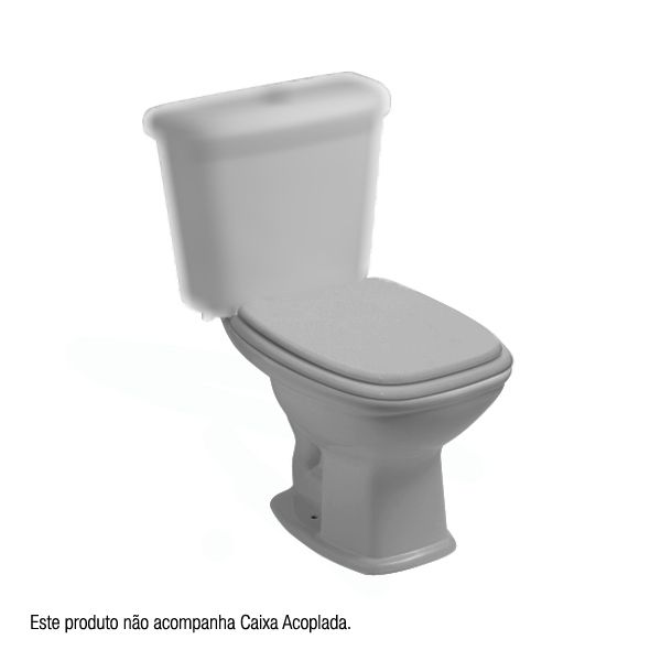 Vaso Sanitário para Caixa Acoplada Cinza Fit Celite