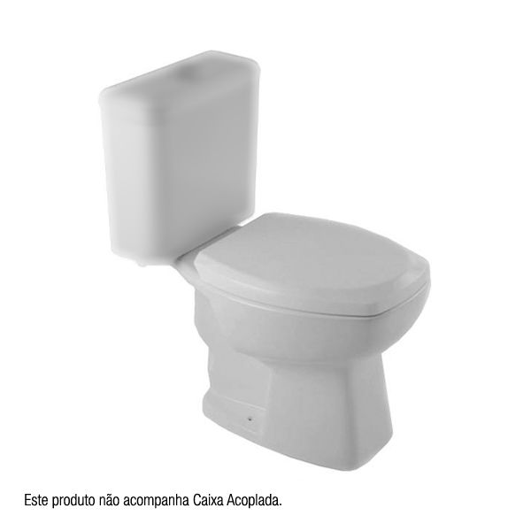 Vaso Sanitário para Caixa Acoplada Cinza Platina Thema Plus Incepa