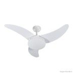 Ventilador de teto 220V com controle e 3 pás Itaparica Max branco Tron