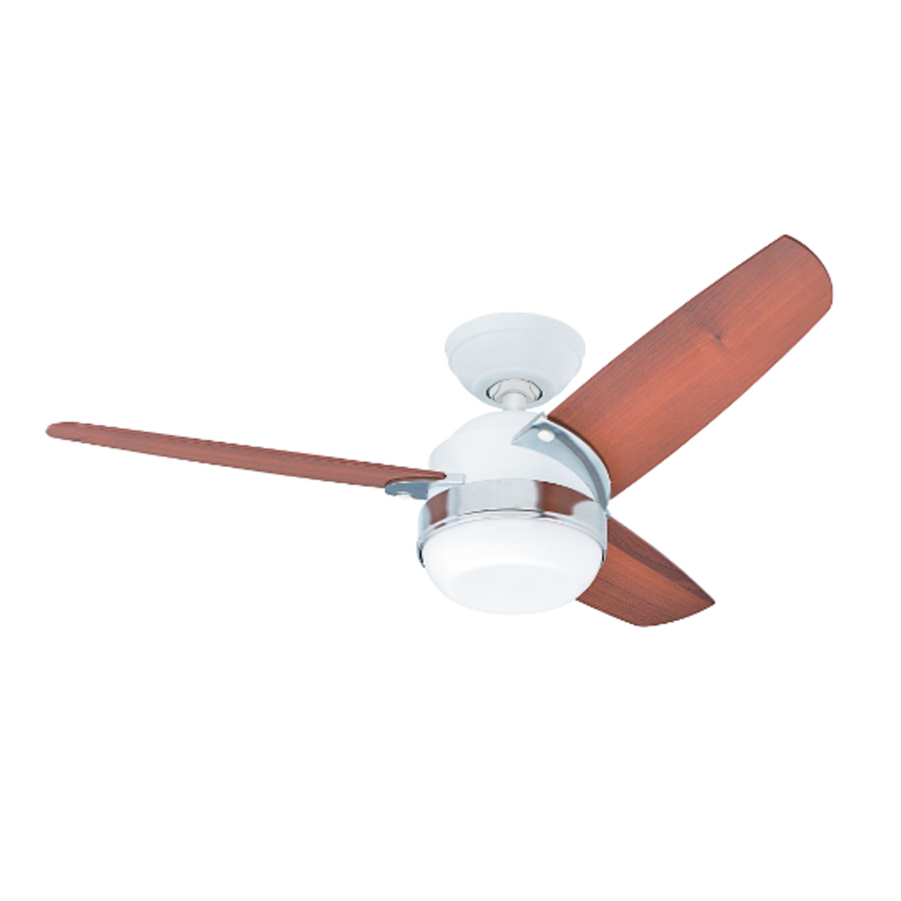Ventilador de Teto Hunter Nova Branco e Marrom 3 pás 127V (110V)