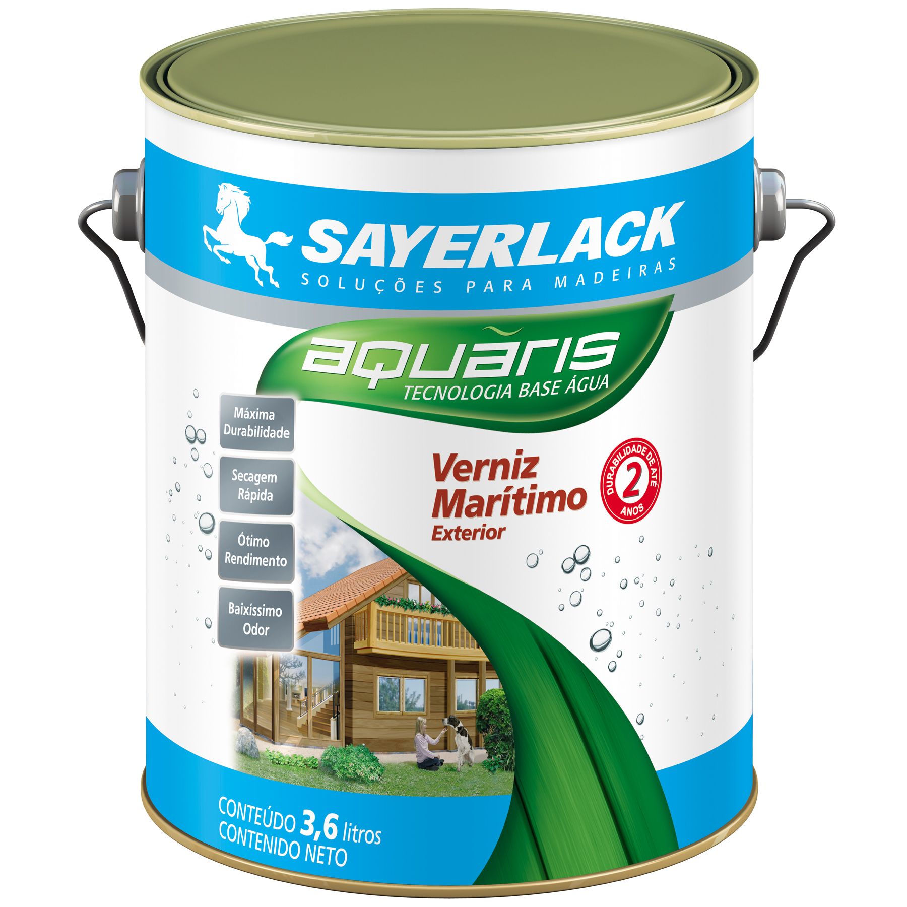 Verniz Sayerlack Aquaris Maritmo Acetinado Transparente 3,6L