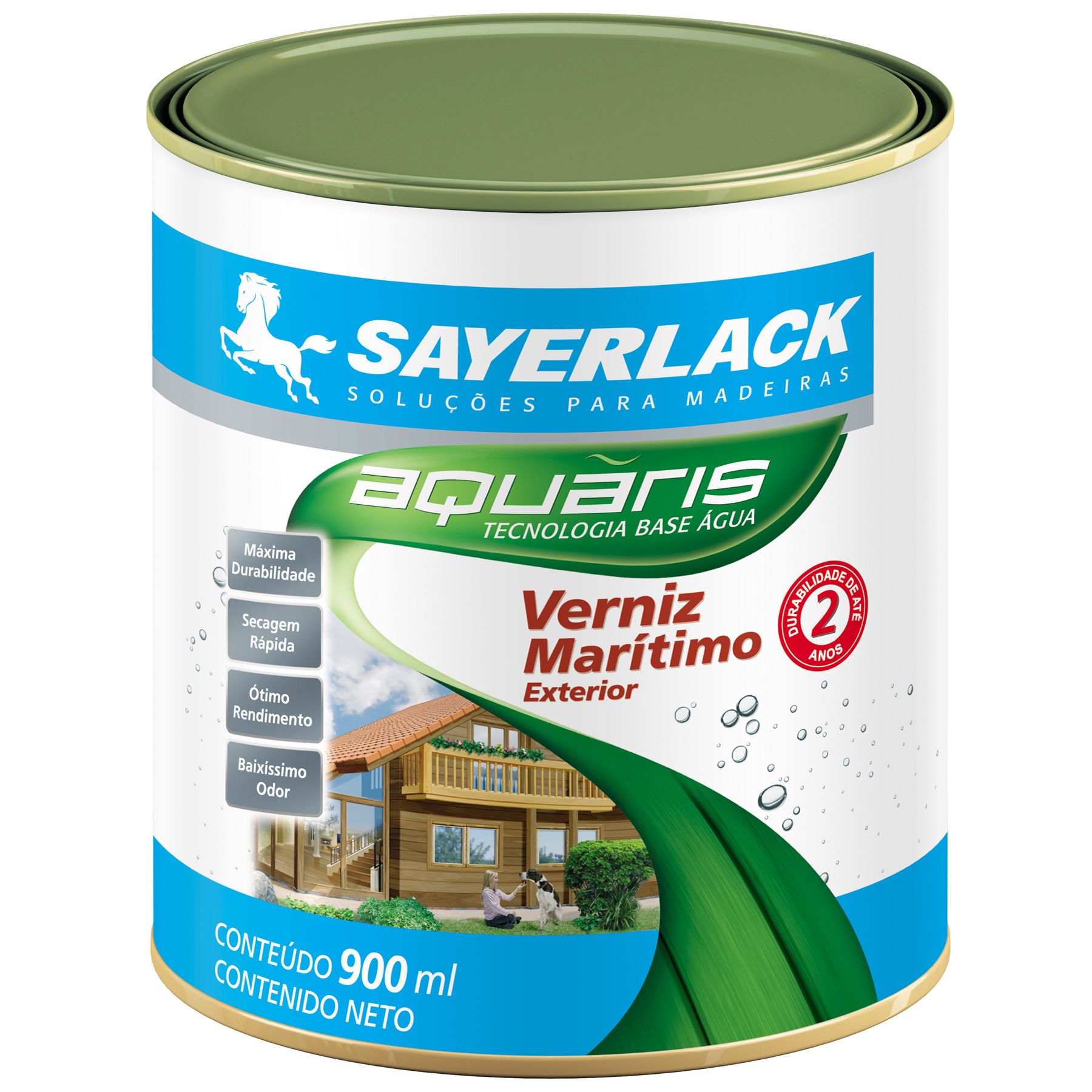 Verniz Sayerlack Aquaris Maritmo Acetinado Transparente 900ml